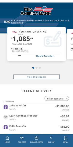 Mid America Bank Screenshot 2