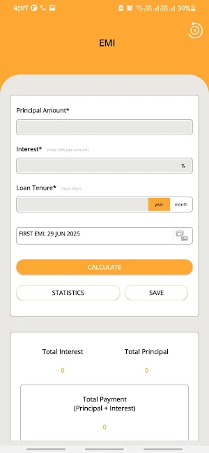 Loancash - Loan EMI Calculator Screenshot 2