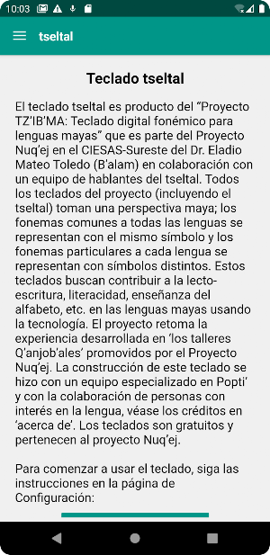 Teclado tseltal Screenshot 0