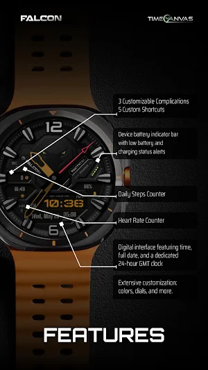 Falcon : Hybrid Watch Face Screenshot 1