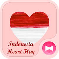 Beautiful Wallpaper Indonesia Flag Heart Theme
