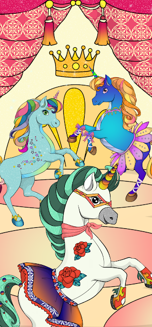 Unicorn Dress Up Coloring Book Screenshot 3