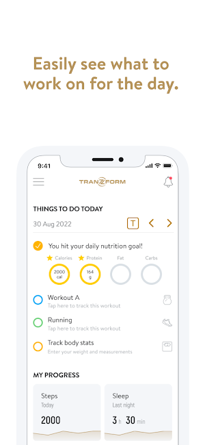 Tranzform Coaching App Screenshot 1