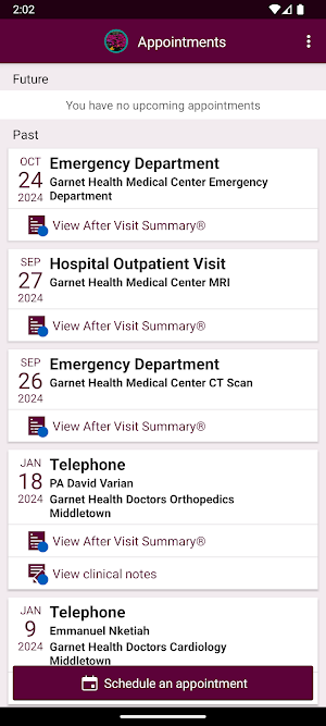 Garnet Health Screenshot 2