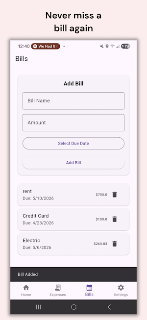 Till Payday - Budget Tracker Screenshot 3
