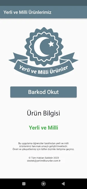Milli ürünler Screenshot 2