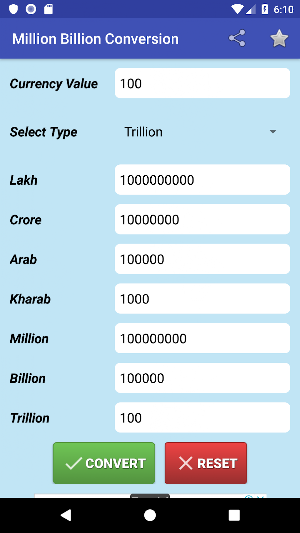 Million Billion Converter Screenshot 0