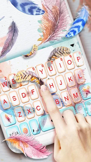 Watercolor Lite Feather Keyboard Theme Screenshot 0