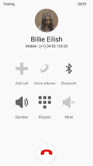 📞Billie Eilish Fake Video Call Simulator Screenshot 1