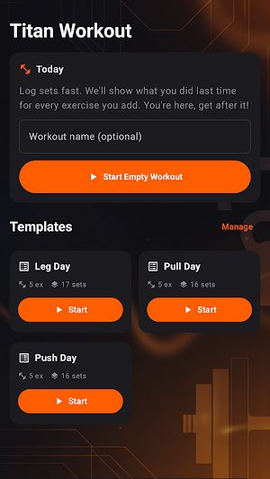 TitanLog: Gym Workout Tracker Screenshot 1