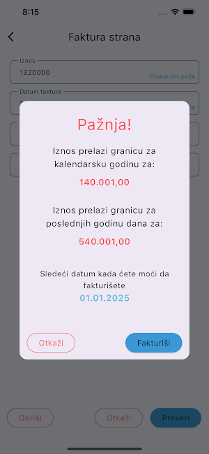 Moj Paušal Screenshot 3