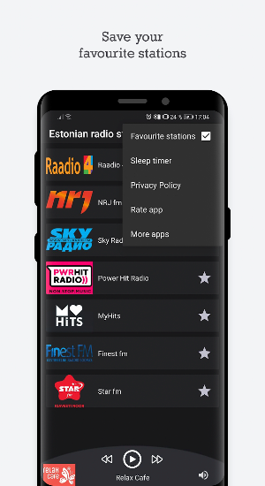 Estonian radio stations Screenshot 2
