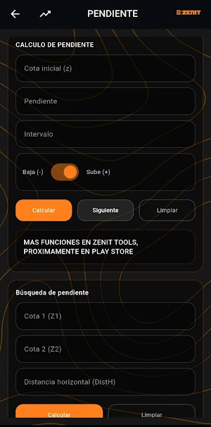 Calculadora Topografica Screenshot 2