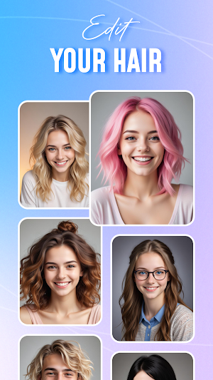 Hair color & style changer Screenshot 3