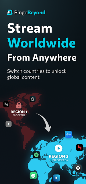 BingeBeyond: Global OTT VPN Screenshot 0