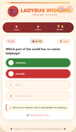 Ladybug Oscarspin: Nature Quiz Screenshot 2