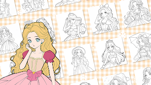 Girls Coloring Book:Color Game Screenshot 0