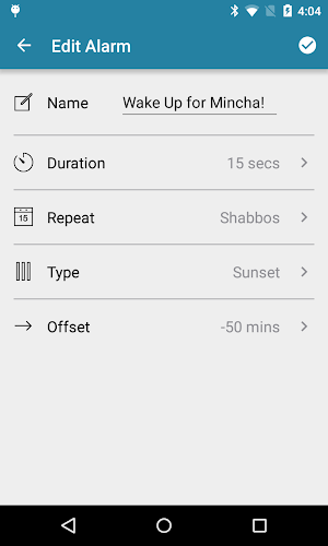 Shabbos Clock Screenshot 1