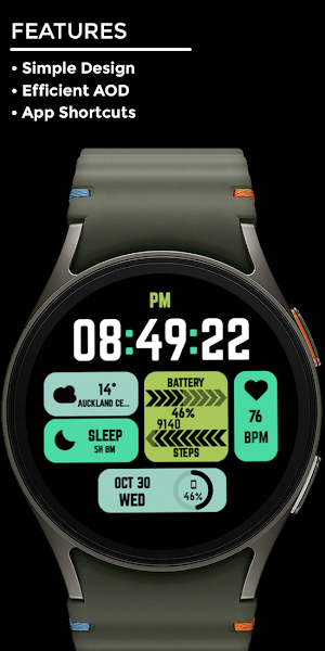 Nighty Digital 45 - watch face Screenshot 1