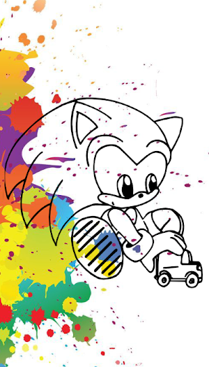 Soni coloring games hedgehog Screenshot 2