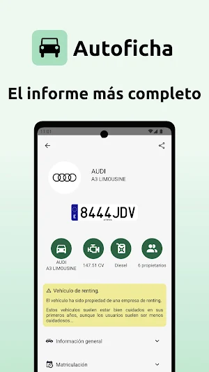 Autoficha - Informe DGT Screenshot 0