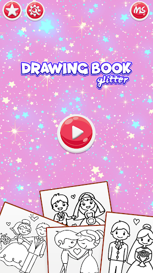 Wedding Glitter Coloring Pages & FireWorks Screenshot 0