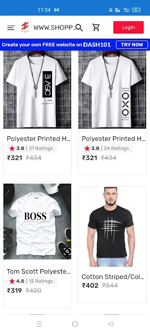 V C online shopping app Screenshot 1
