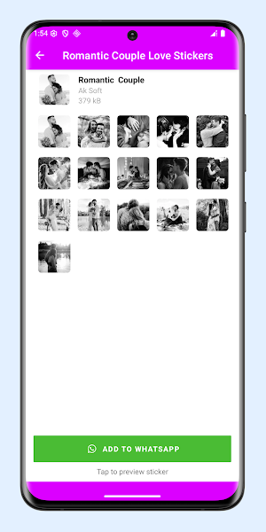 Romantic Couple Love Stickers Screenshot 3