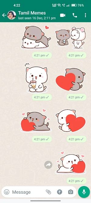 Mochi Cat Stickers Screenshot 1