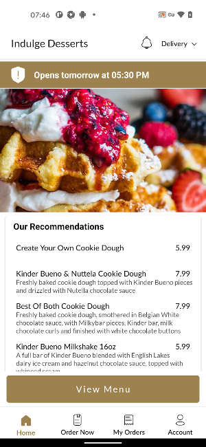 Indulge Desserts Screenshot 1