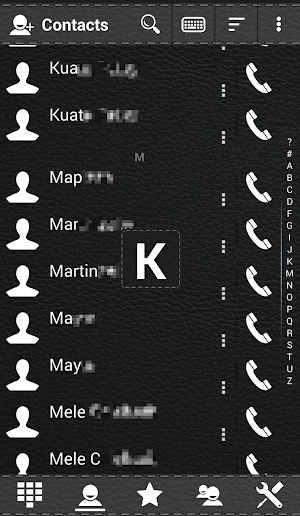 Theme Black Leather RocketDial Screenshot 1