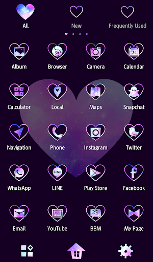 Stylish Wallpaper Galaxy Heart Theme Screenshot 2