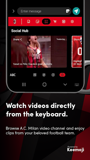 AC Milan Keyboard Screenshot 2