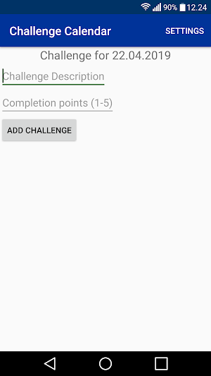 Challenge Calendar Screenshot 1
