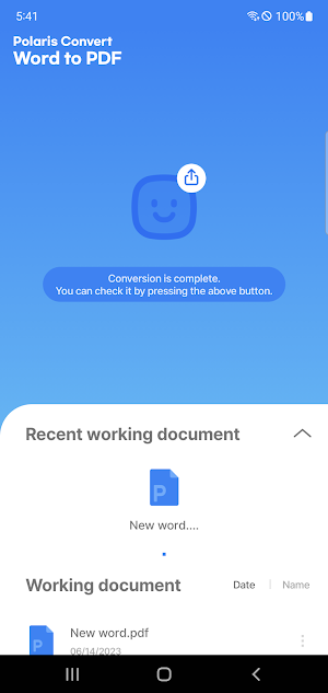Polaris Convert Word to PDF Screenshot 2
