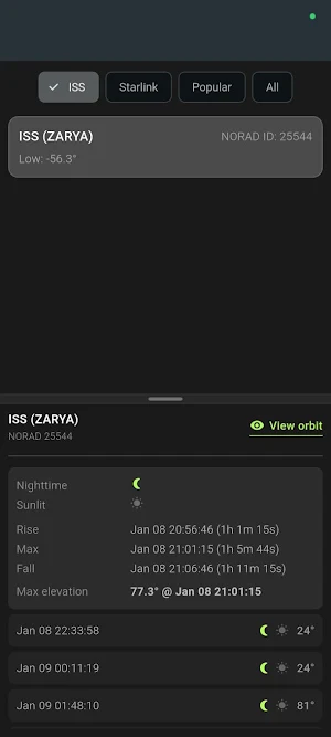 WhatSat – Satellite Tracker Screenshot 0