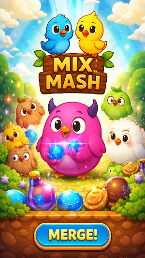 Mix Mash – Bird Merge Puzzle Screenshot 0