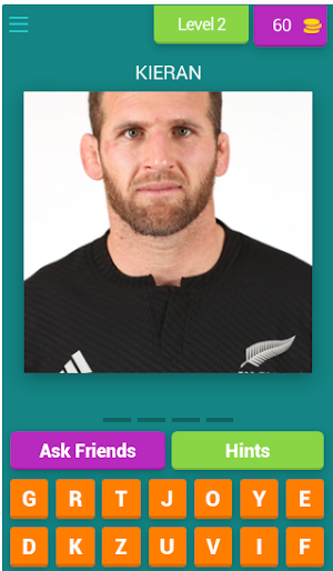 RUGBY PLAYERS QUIZ Screenshot 2