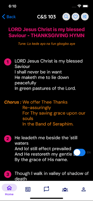 C&S Mobile App - Hymns n more Screenshot 3