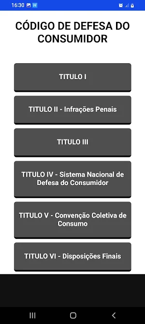Código de Defesa do Consumidor Screenshot 1