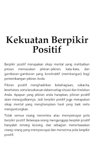 Dahsyatnya Berpikir Positif Screenshot 2