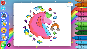 Cute Unicorn Coloring Screenshot 0