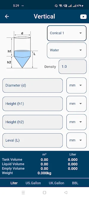 Tank Volume Calculator Screenshot 1