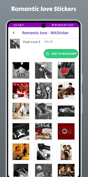 Romantic love - WASticker Screenshot 1