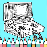 Retro Coloring Book
