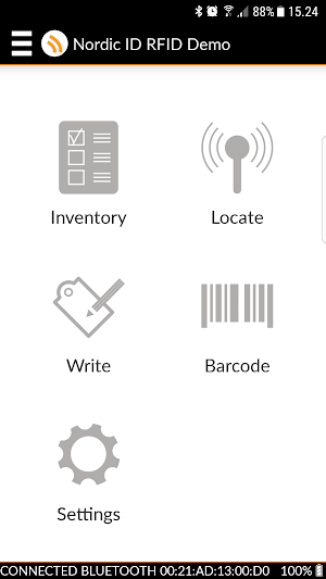 Nordic ID RFID Demo Screenshot 0