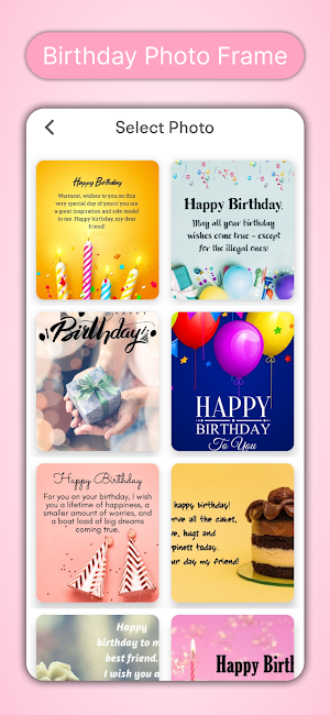 Birthday Photo Frame Editor Screenshot 2