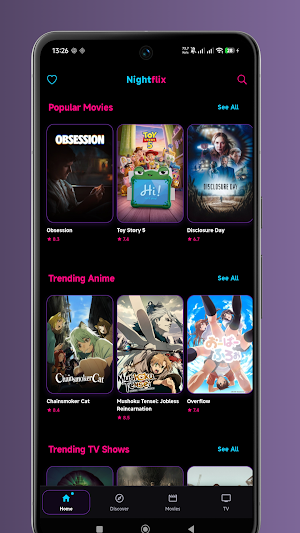 Nightflix: Movies & Tv  Series Screenshot 2