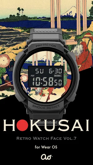 HOKUSAI Retro Watch Face Vol.7 Screenshot 0