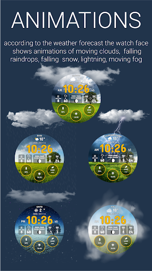 Weather Watch Face by HuskyDEV Screenshot 2